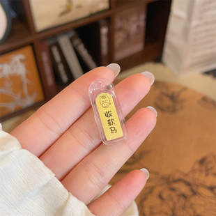 足金999.9【1克】十二生肖马年生肖吉言工艺金条【先鉴定后发货】