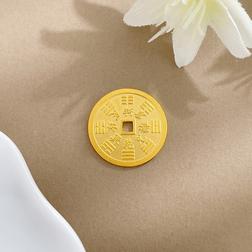 足金999.95克山鬼花钱金条