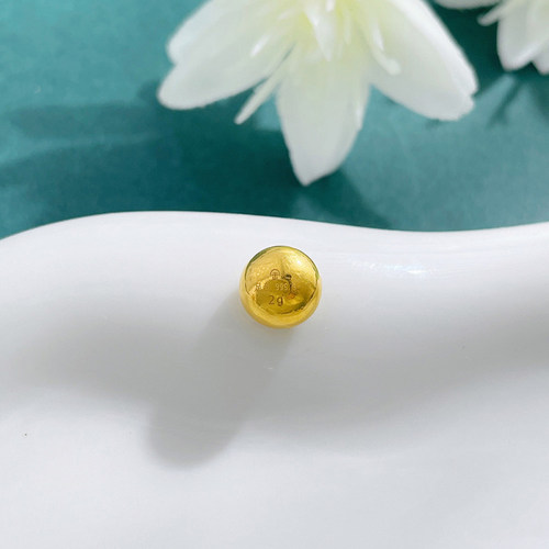 足金999.9约2克/粒小金豆子
