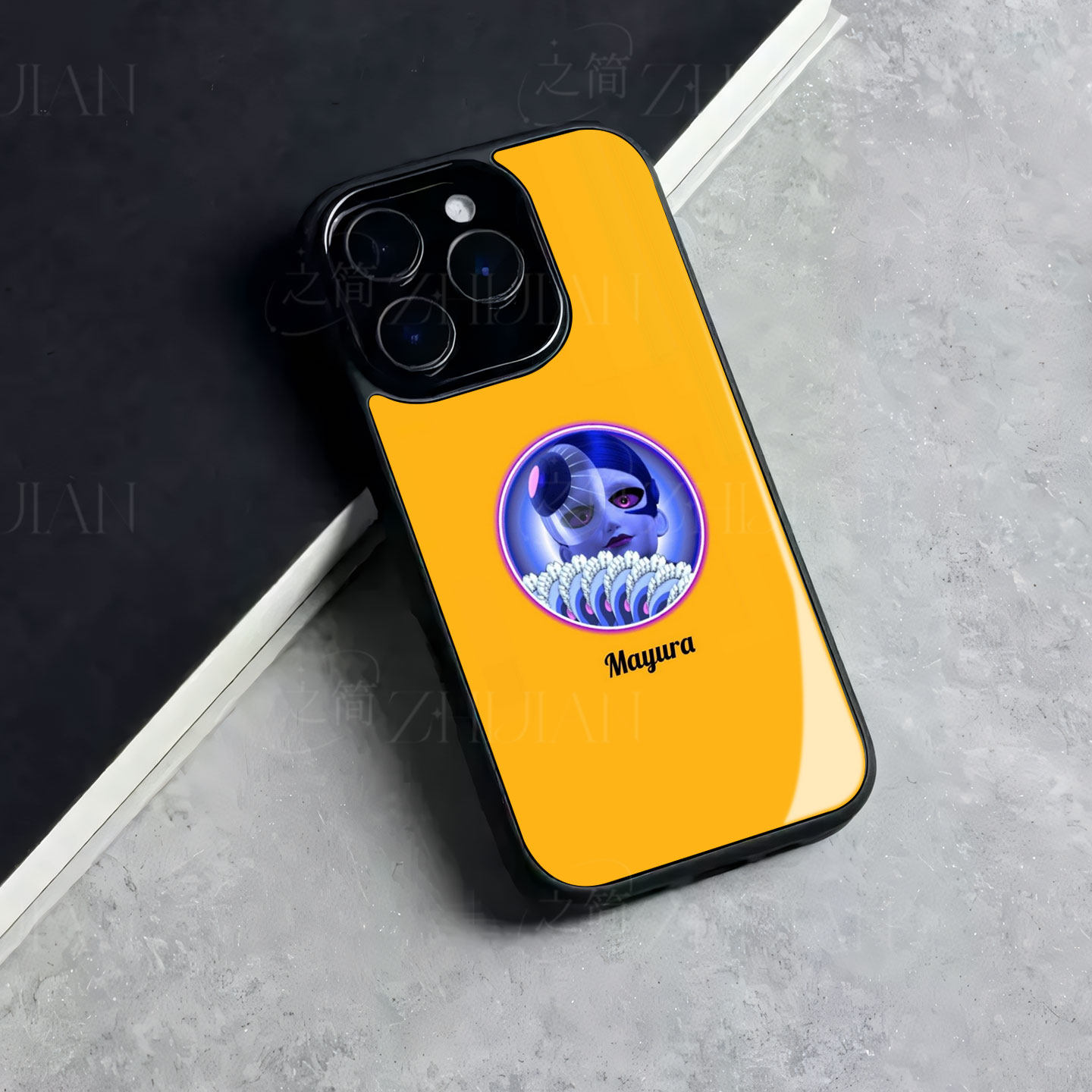 孔雀头像磁吸磨砂黑框电镀玻璃手机壳适用苹果iphone17promax华为MATE40PROPLUSMATE70PROIQOONEO9PURA90PROM