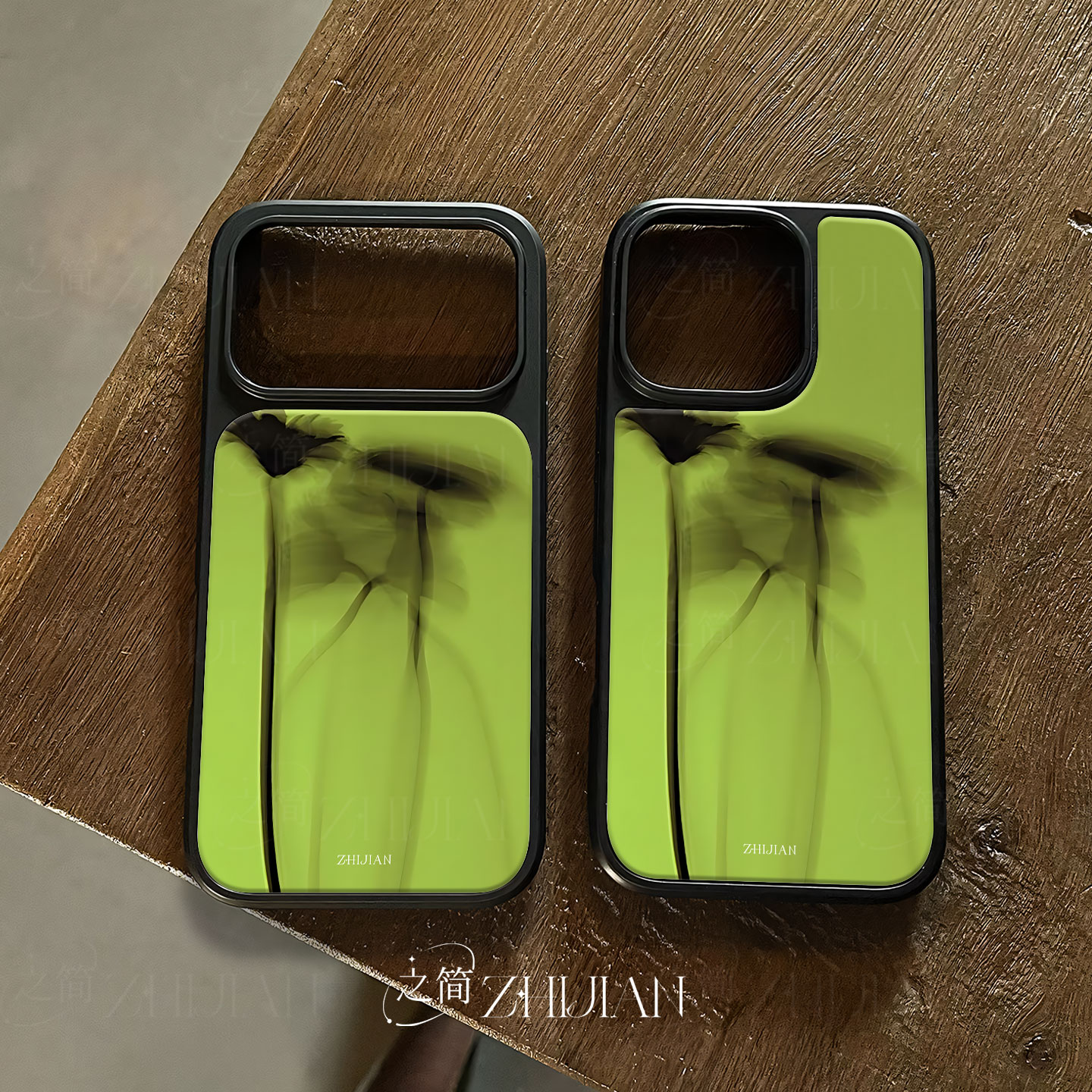 之简ZHIJIAN《墨花曳影》电镀玻璃磨砂手机壳新款小众不撞壳适用苹果17promax华为PURA70PROPLUS华为PURA80UL