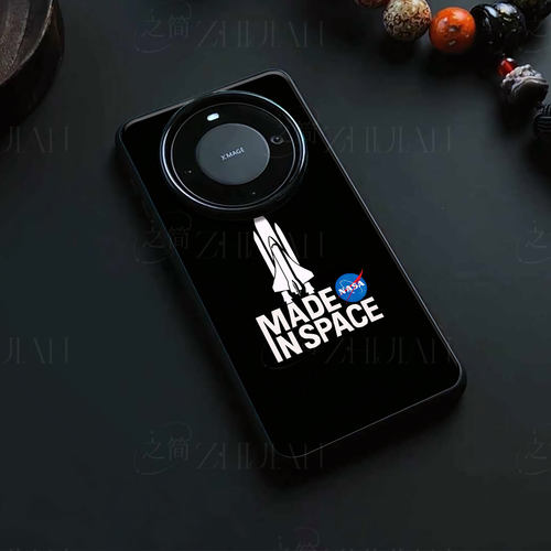 NASA航天标识磁吸磨砂黑框电镀玻璃手机壳适用苹果iphone17promax华为VIVOX300PROP60PROIQOO12PRO荣耀X50I