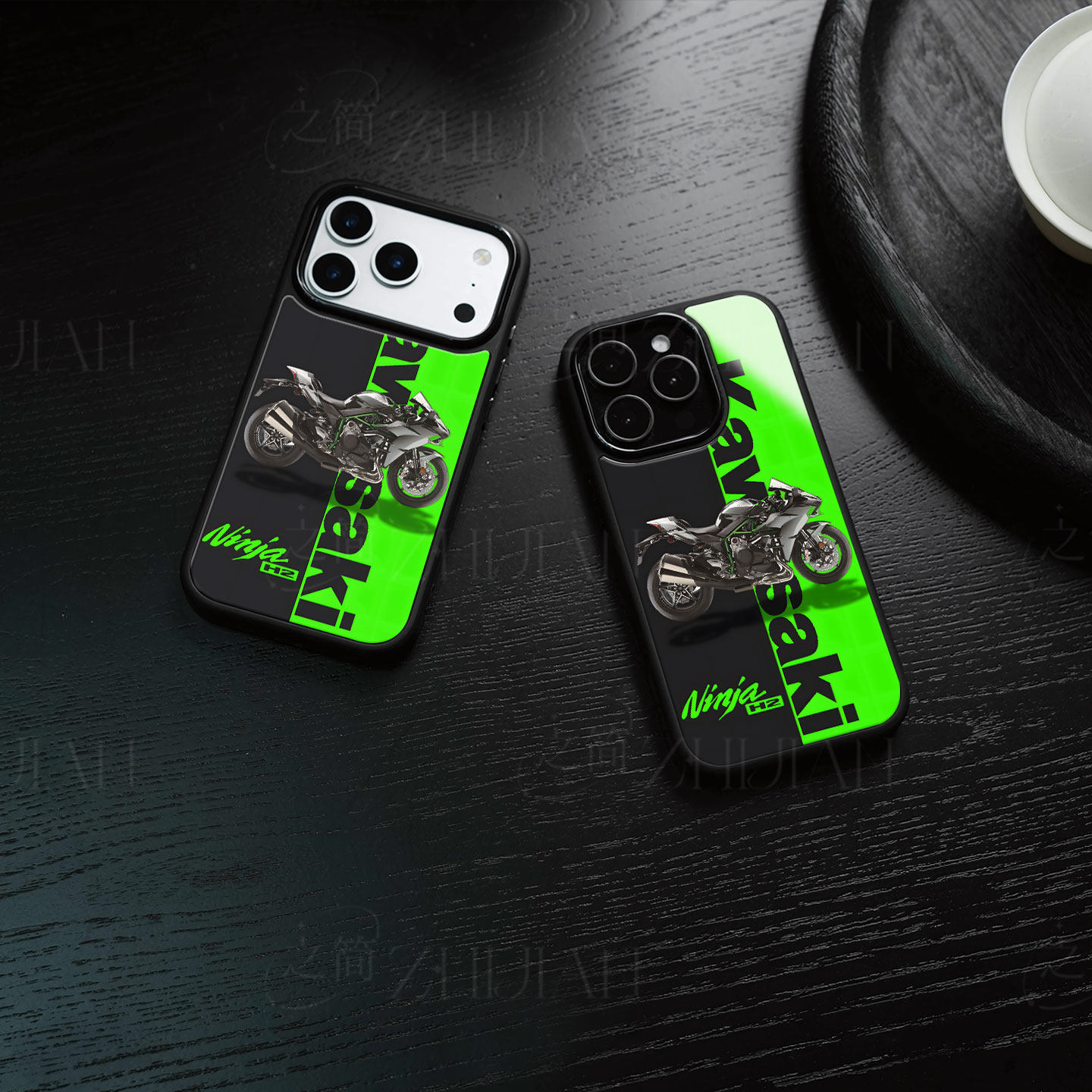 川崎H2摩托磁吸磨砂黑框电镀玻璃手机壳适用苹果iphone17promax华为IQOO12PRO荣耀X60I1加ACE3VNOVA8SE