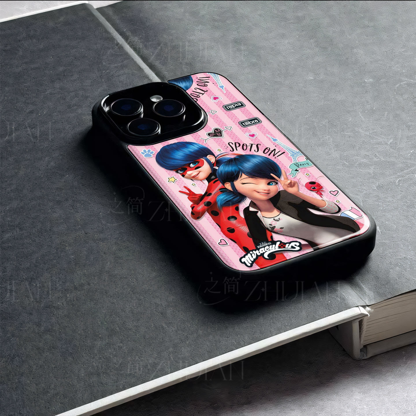 奇迹瓢虫雷迪磁吸磨砂黑框电镀玻璃手机壳适用苹果iphone17promax华为PLus16/15/14VIVOS15PROOPPOFINDX9PROO