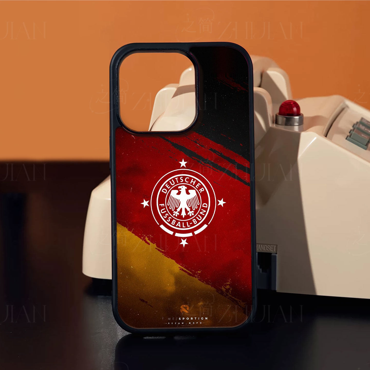 德国足球队徽磁吸磨砂黑框电镀玻璃手机壳适用苹果iphone17promax华为荣耀300PROVIVOX200S荣耀500PRO1加ACE3