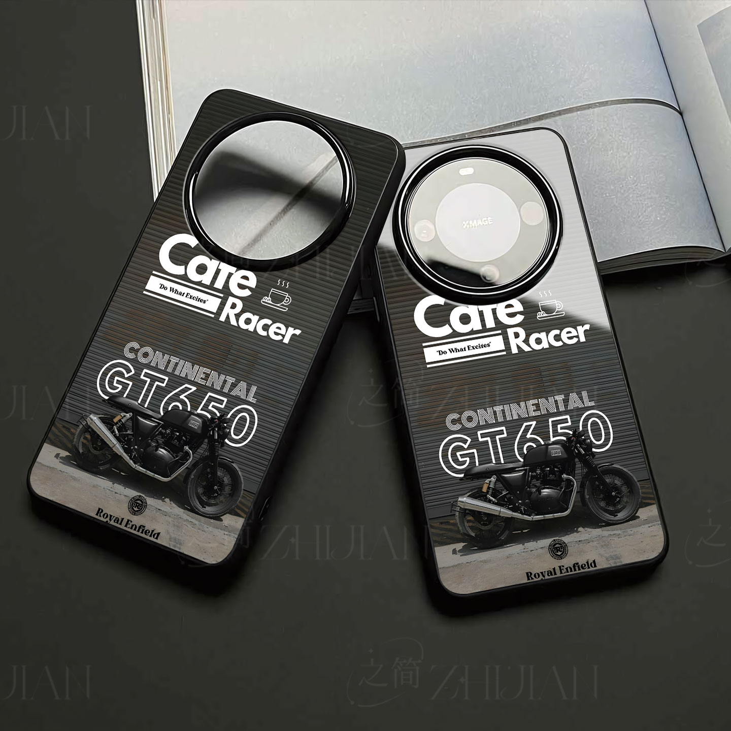 GT650摩托车磁吸磨砂黑框电镀玻璃手机壳适用苹果iphone17promax华为小米13ULTRA小米13PROVIVOX60PRO荣耀60S
