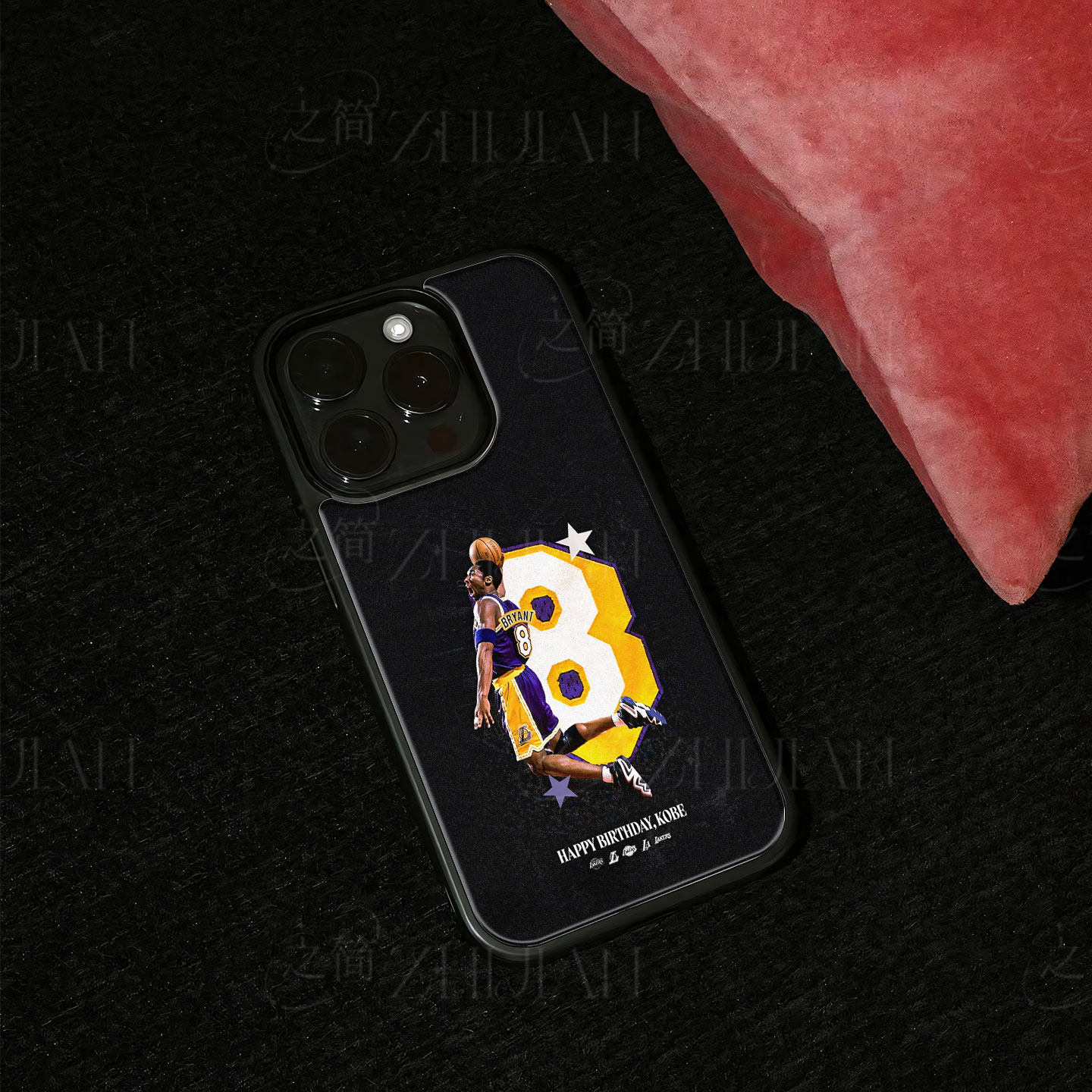 科比8号磁吸磨砂黑框电镀玻璃手机壳适用苹果iphone17promax华为IQOO15荣耀400PRONOVA12PRO荣耀MAGIC5PRO