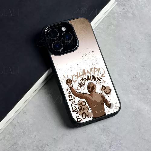 大力鼠夺冠图磁吸磨砂黑框电镀玻璃手机壳适用苹果iphone17promax华为OPPORENO15CP40PROPLUSNOVA13红米K60E