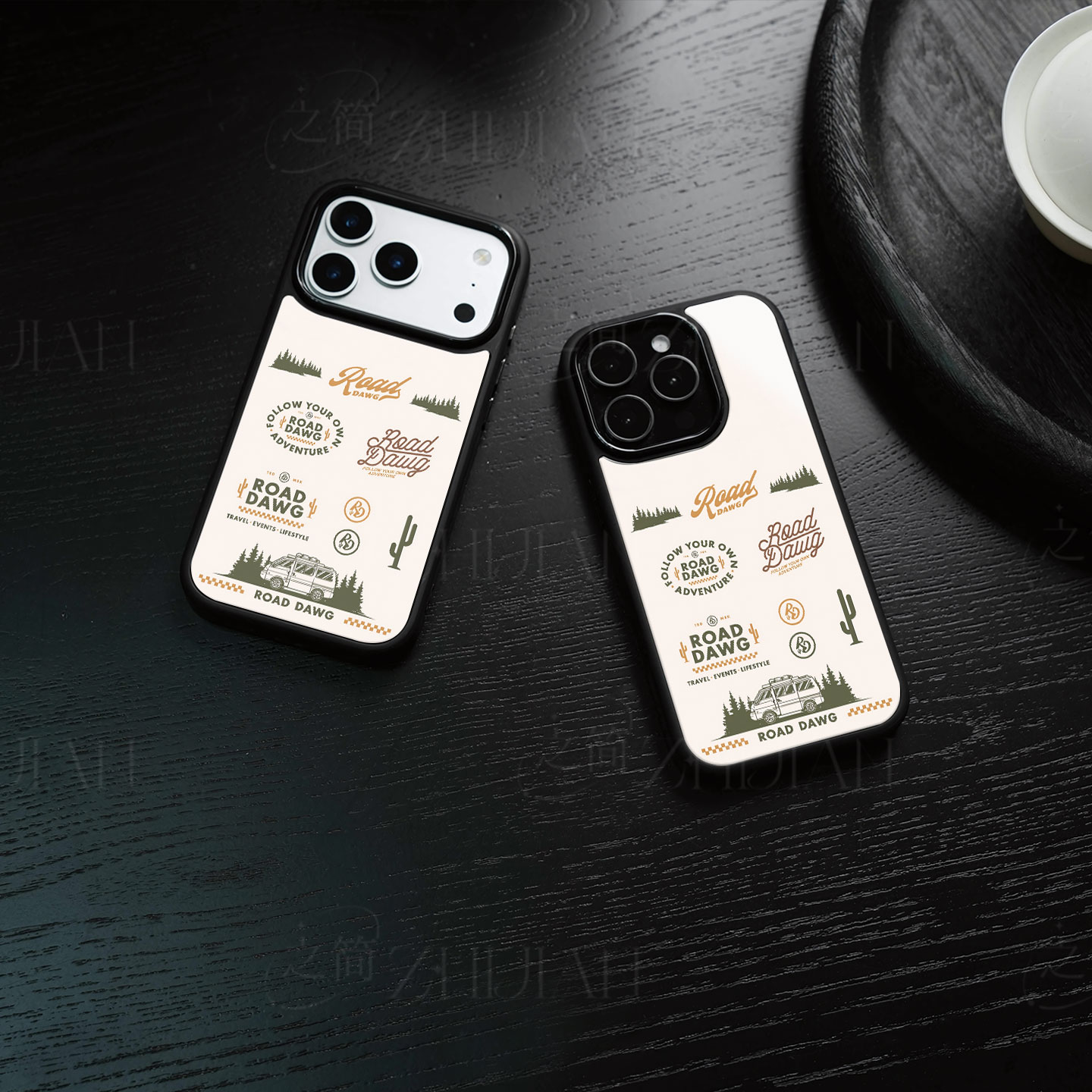 路道格露营贴磁吸磨砂黑框电镀玻璃手机壳适用苹果iphone17promax华为OPPOFINDX8SPLUS红米NOTE14PROPLUSIQOO图片