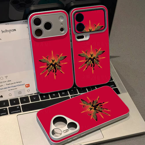 迪亚波罗磁吸磨砂黑框电镀玻璃手机壳适用苹果iphone17promax华为PURA90PROMAX荣耀POWER2OPPOFINDX8SPLUS小