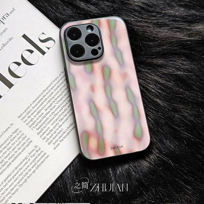 之简ZHIJIAN《细胞纹理》玻璃亮面磨砂手机壳新款小众不撞壳适用苹果17promax三星S24PLUSVIVOY300小米13ULTR