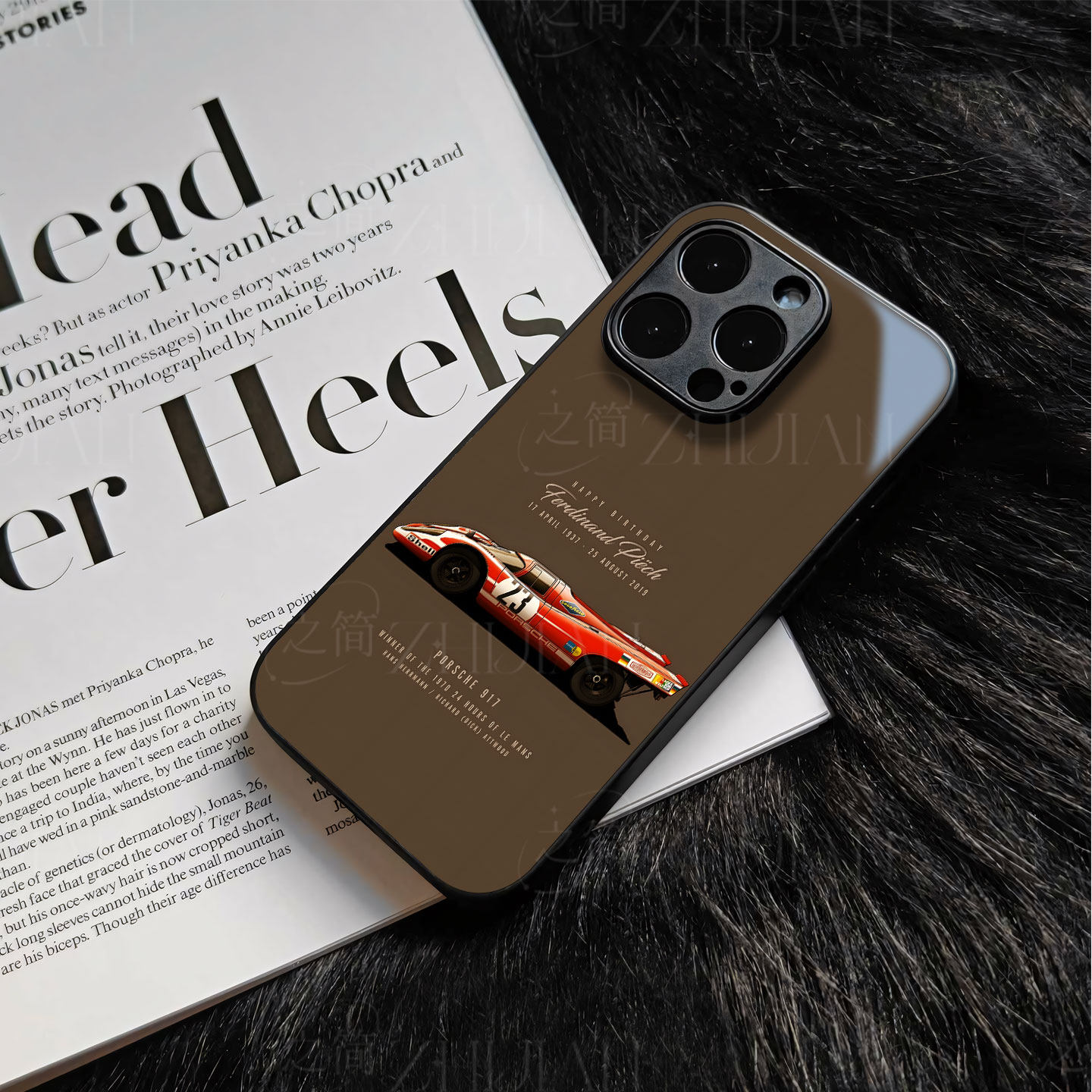保时捷917磁吸磨砂黑框电镀玻璃手机壳适用苹果iphone17promax华为小米14ULTRAIQOOZ9X红米K60EMATE60PRO