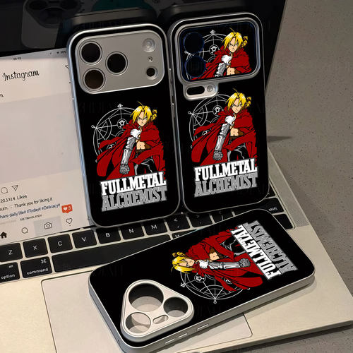 钢炼爱德华磁吸磨砂黑框电镀玻璃手机壳适用苹果iphone17promax华为红米K60EMATE70AIRNOVA13PROIQOONEO10PRO