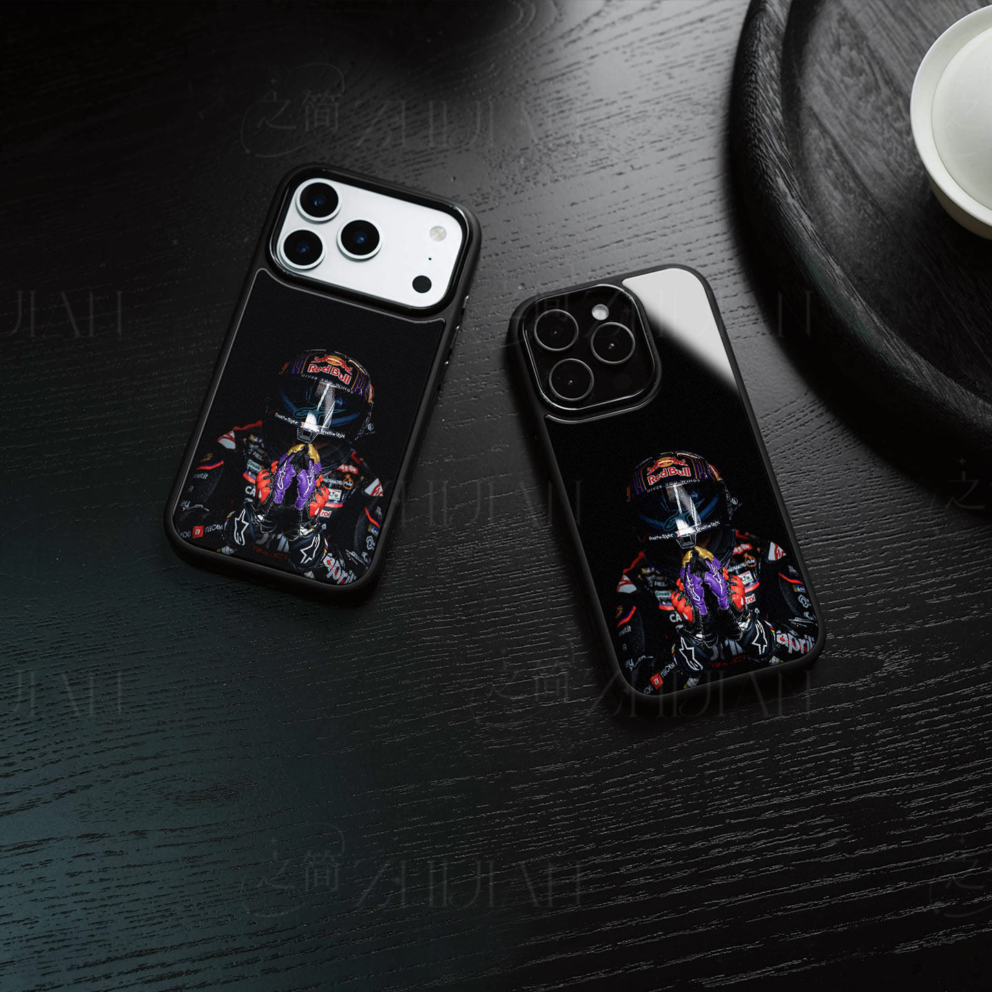 红牛摩托车手磁吸磨砂黑框电镀玻璃手机壳适用苹果iphone17promax华为OPPOFINDX9PROPURA80ULTRA荣耀60SENOVA