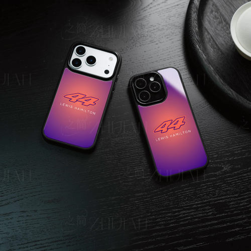 汉密尔顿44号磁吸磨砂黑框电镀玻璃手机壳适用苹果iphone17promax华为OPPORENO15COPPOFINDX8SPURA70ULTRA1加