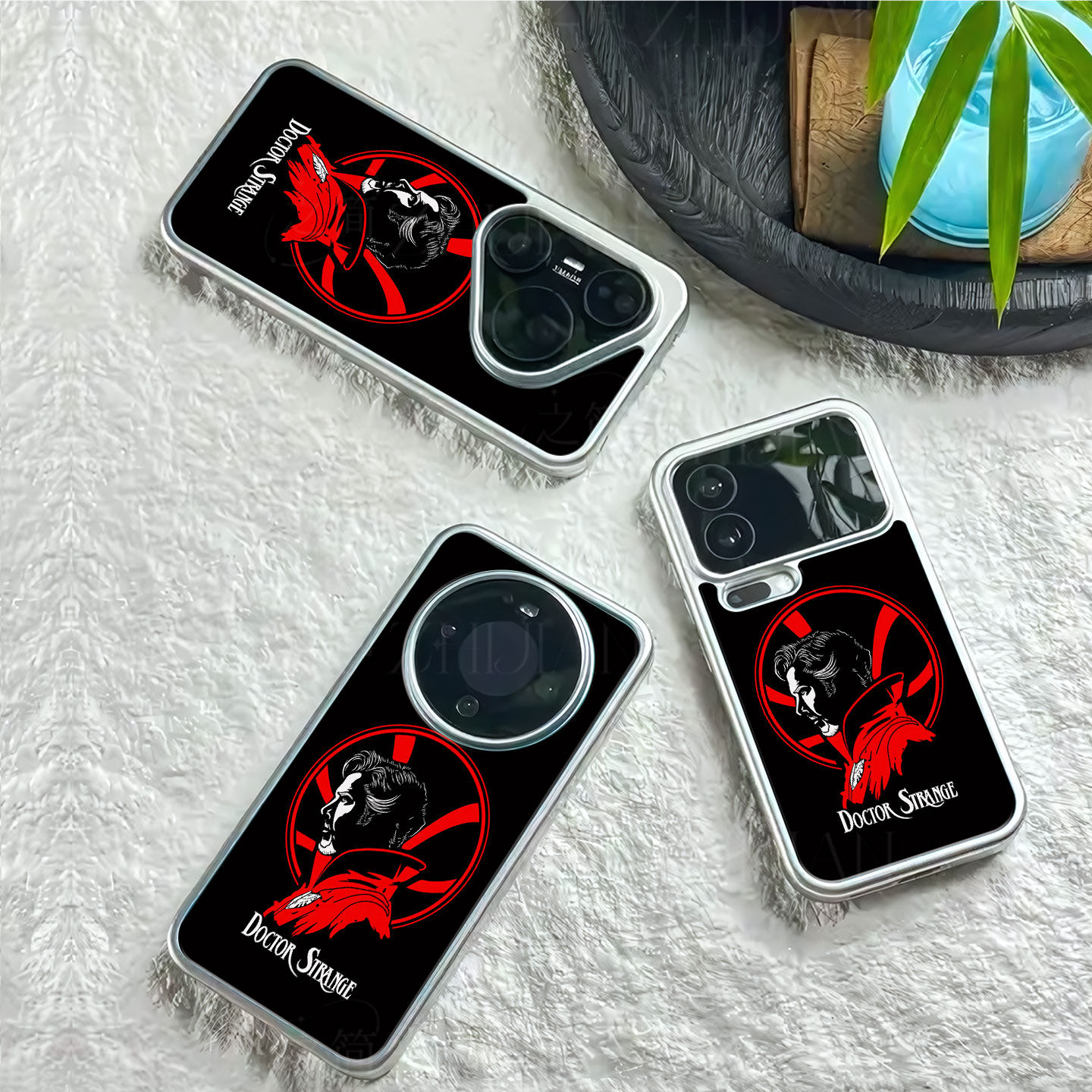 奇异博士头像磁吸磨砂黑框电镀玻璃手机壳适用苹果iphone17promax华为OPPORENO15CVIVOX100ULTRA荣耀MAGIC4PR
