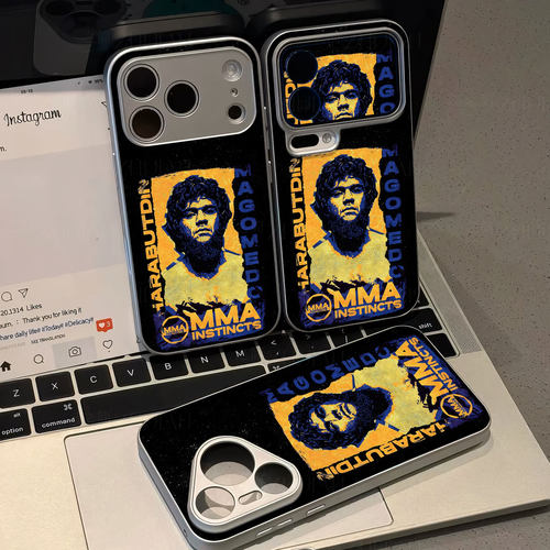 MMA马戈梅德磁吸磨砂黑框电镀玻璃手机壳适用苹果iphone17promax华为PURA80PRO1加ACE2VOPPOFINDX8ULTRA畅享9