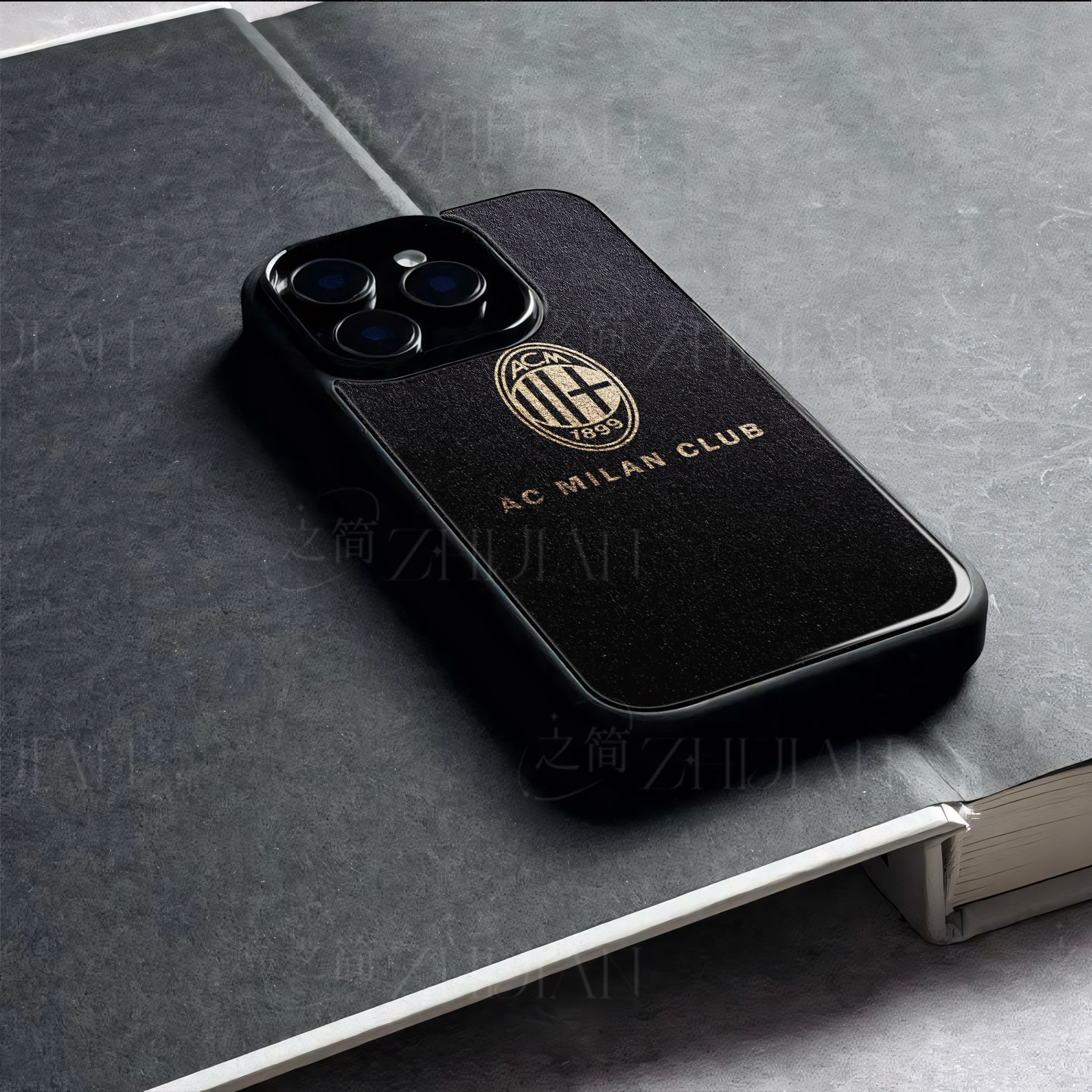 AC米兰队徽磁吸磨砂黑框电镀玻璃手机壳适用苹果iphone17promax华为小米CIVI4PRONOVA9SE荣耀X80I荣耀MAGIC8P