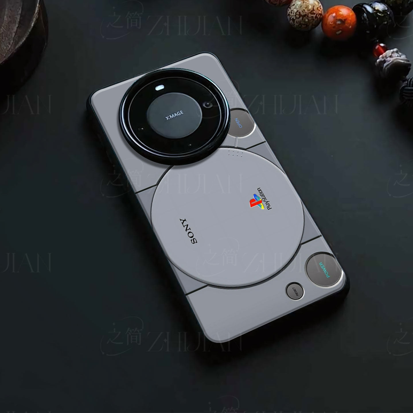 索尼PS主机磁吸磨砂黑框电镀玻璃手机壳适用苹果iphone17promax华为OPPORENO12PRO荣耀MAGIC4PRO红米K50至尊