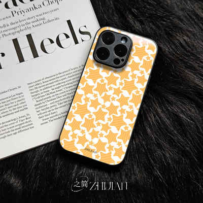 之简ZHIJIAN《星纹满布》玻璃亮面磨砂手机壳新款小众不撞壳适用苹果17promaxNOVA14至尊IQOO11PRO红米K70E