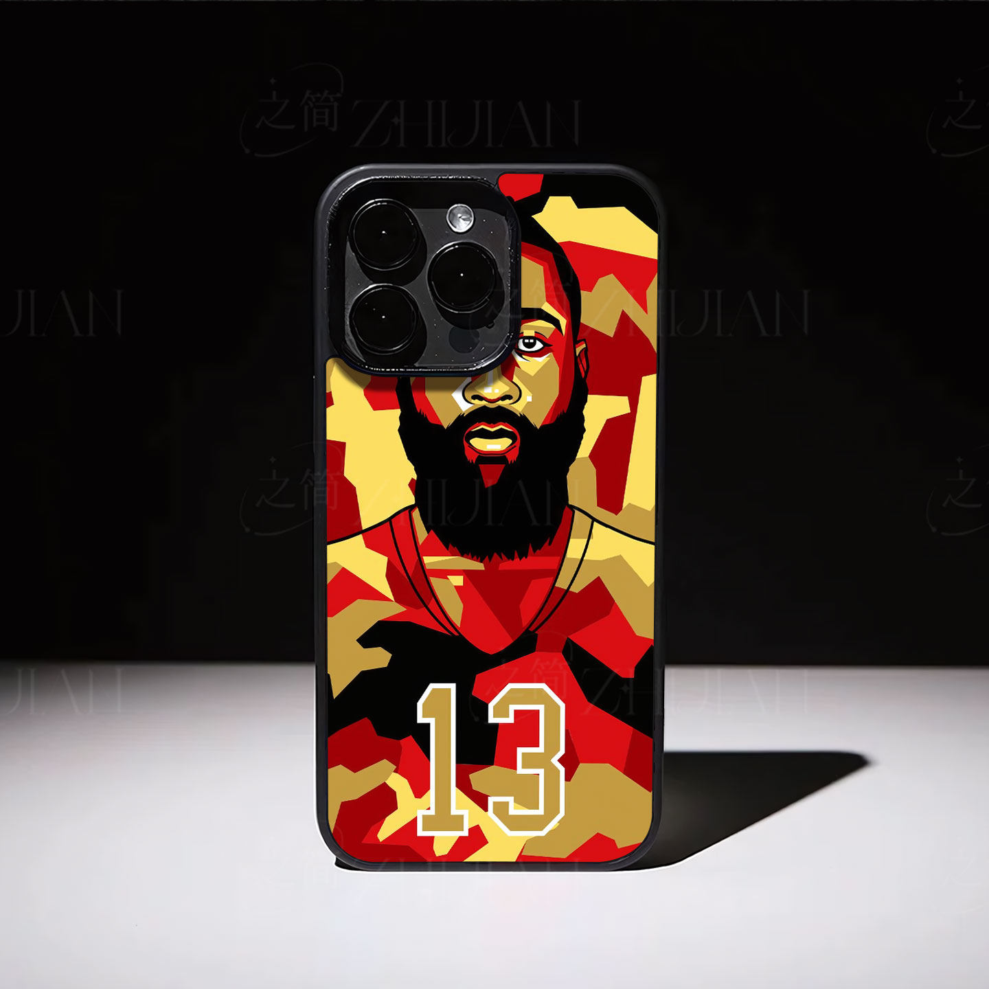 哈登13号磁吸磨砂黑框电镀玻璃手机壳适用苹果iphone17promax华为MATE40PROPLUS荣耀X60PROIQOONEO7OPPORENO1