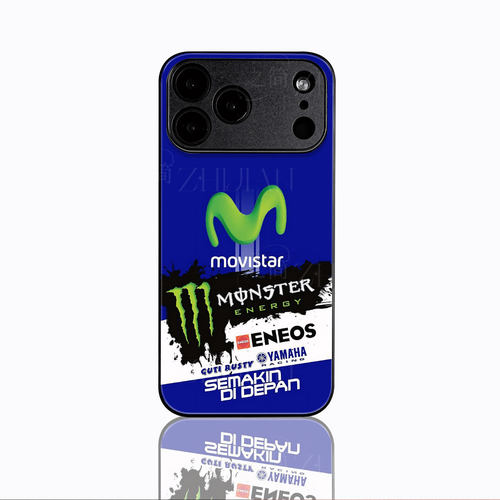 雅马哈赛车磁吸磨砂黑框电镀玻璃手机壳适用苹果iphone17promax华为VIVOS50PROMINIPROMAX12/13/ OPPOFINDX8U