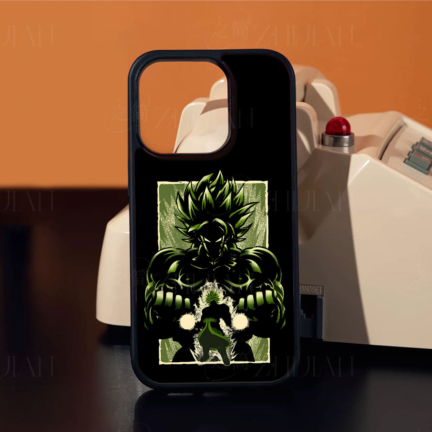 七龙珠布罗利磁吸磨砂黑框电镀玻璃手机壳适用苹果iphone17promax华为VIVOS16EOPPORENO12PROOPPORENO7SE荣耀