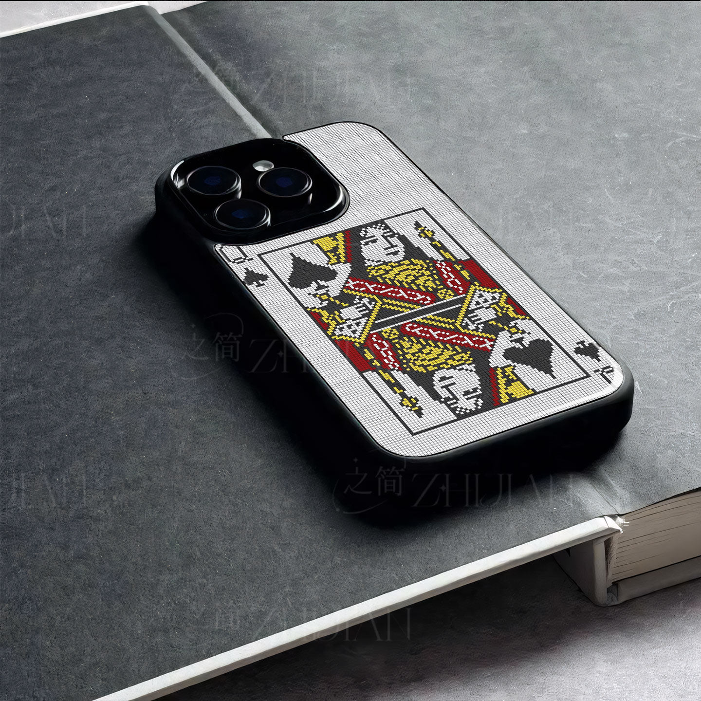 像素黑桃Q磁吸磨砂黑框电镀玻璃手机壳适用苹果iphone17promax华为荣耀100PROOPPORENO6PRO1加11VIVOS17E