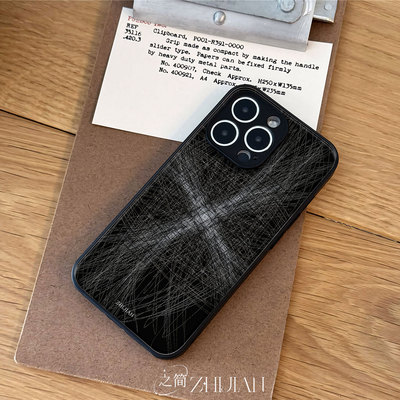之简ZHIJIAN《错综复杂》玻璃亮面磨砂手机壳新款小众不撞壳适用苹果17promaxOPPOA5PRONOVA12PROVIVOY300IQO