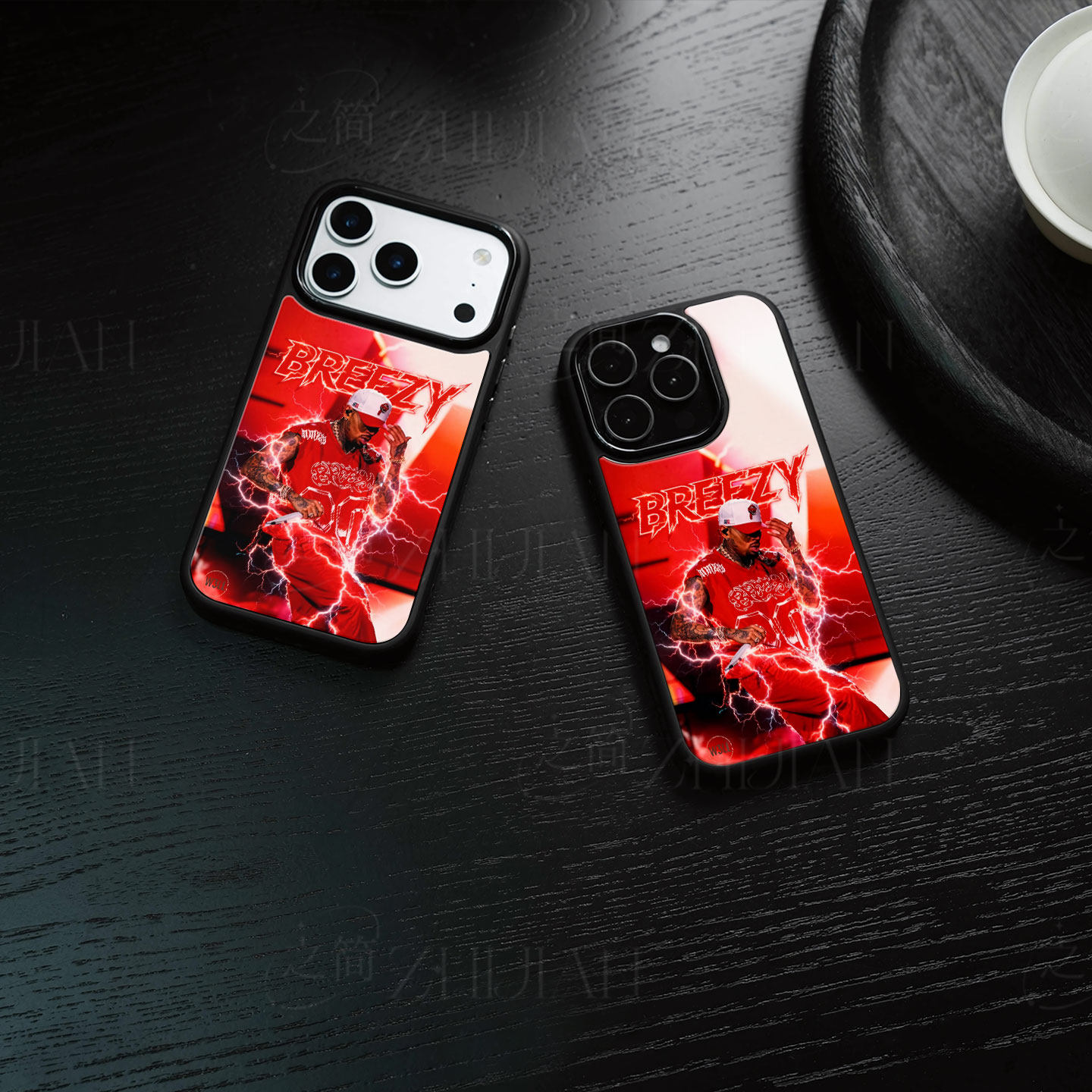 克里斯布朗秀磁吸磨砂黑框电镀玻璃手机壳适用苹果iphone17promax华为MATE60PROVIVOS30PROMINI1加TURBO6NOVA