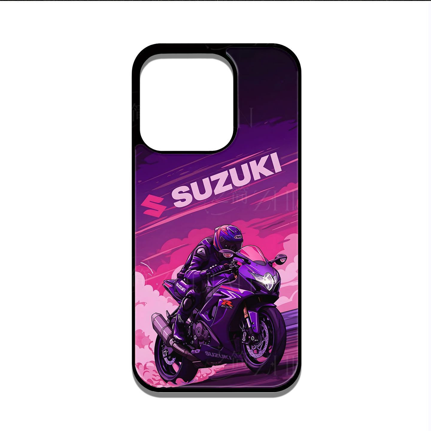 铃木摩托飞驰磁吸磨砂黑框电镀玻璃手机壳适用苹果iphone17promax华为PURA70ULTRAOPPOFINDX7ULTRAMATE70AIRM