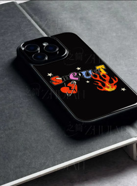 SIDEQUEST潮图磁吸磨砂黑框玻璃手机壳适用苹果iphone17promax华为小米15SPRO三星S25PLUSmate80pro荣耀MAGIC