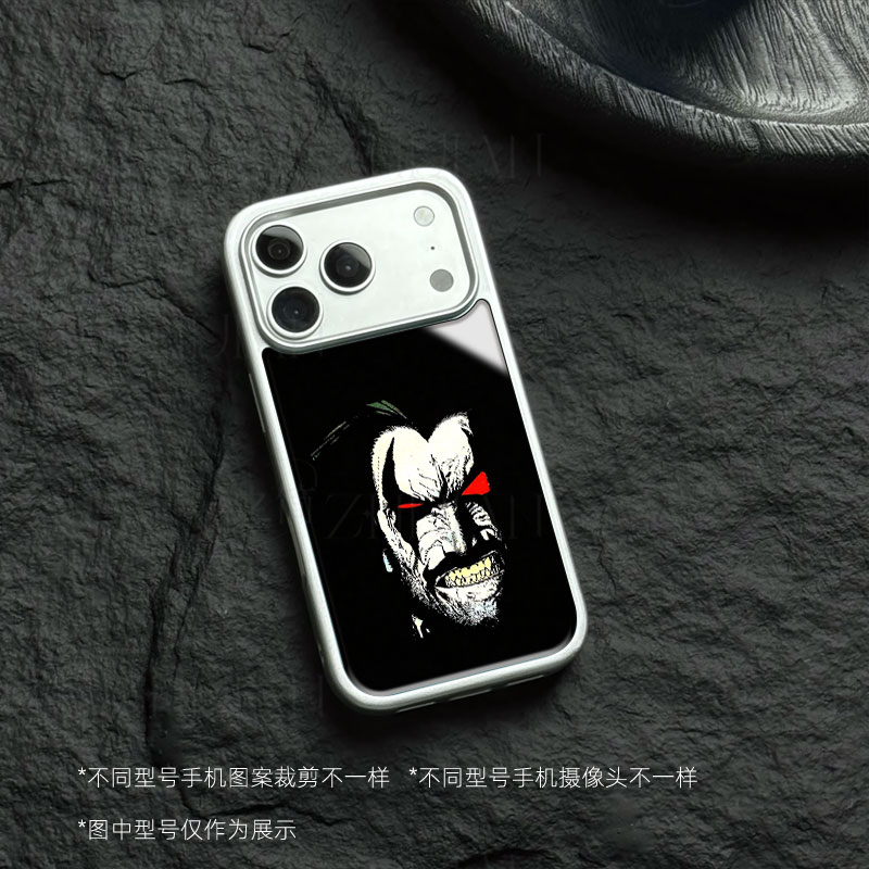 DC暴狼头像磁吸磨砂黑框电镀玻璃手机壳适用苹果iphone17promax华为NOVA7PROVIVOS18PRO1加ACE5竞速版1加15T