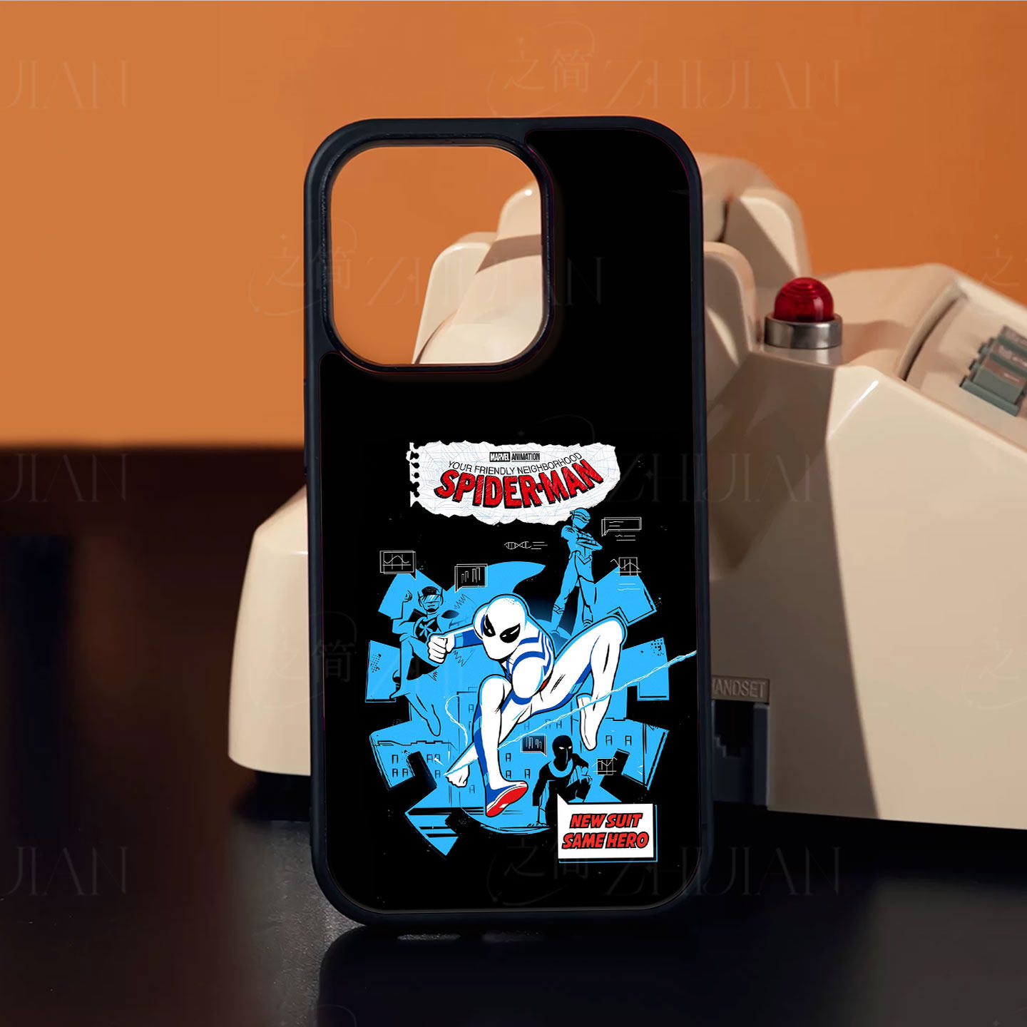 白蜘蛛侠磁吸磨砂黑框电镀玻璃手机壳适用苹果iphone17promax华为荣耀MAGIC8PROAIR1加13TPROMAX11/12/NOVA7P