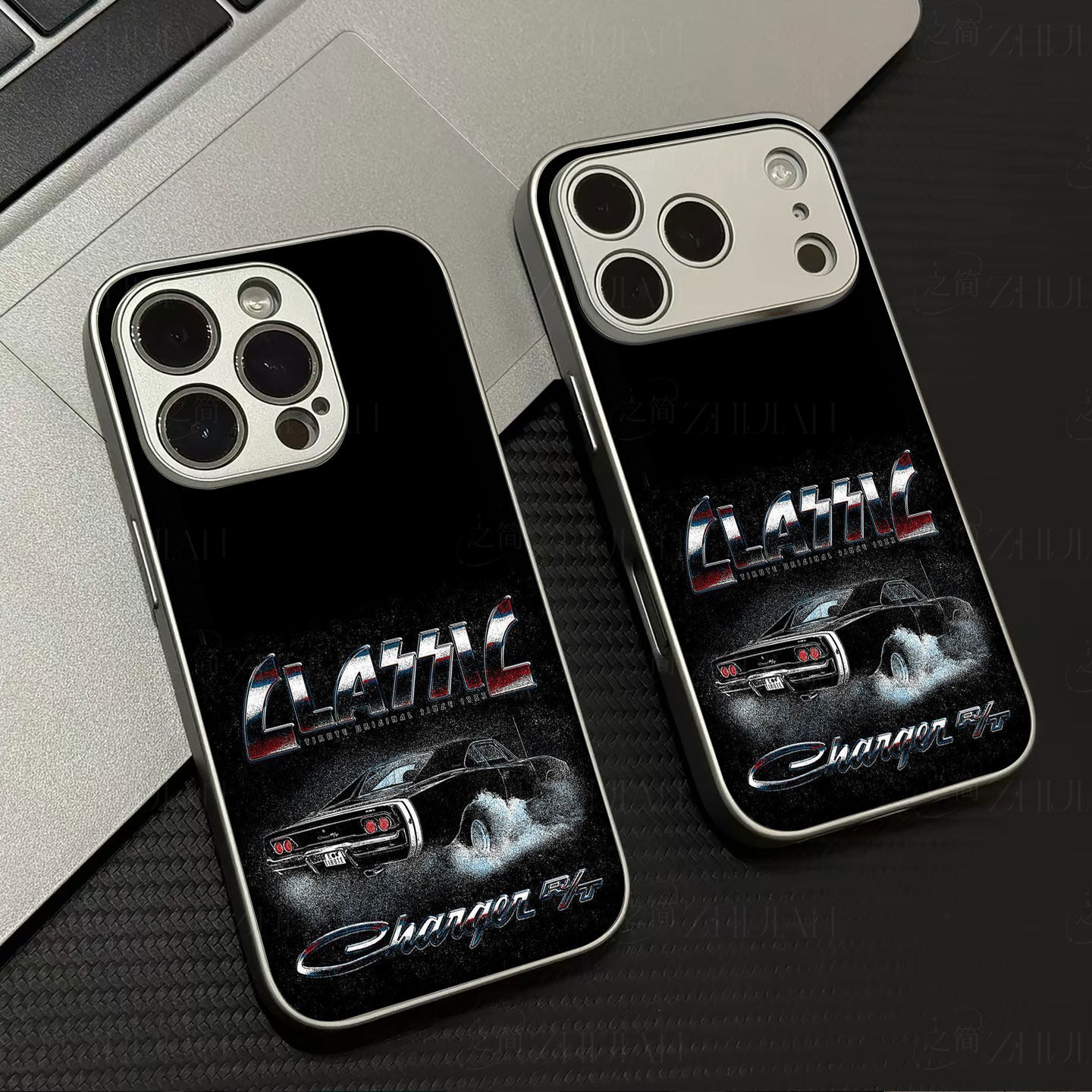 复古肌肉跑车磁吸磨砂黑框电镀玻璃手机壳适用苹果iphone17promax华为荣耀WIN荣耀X60GT红米K70EPROMAX12/13/