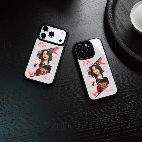 JKT48Gracia磁吸磨砂黑框电镀玻璃手机壳适用苹果iphone17promax华为荣耀MAGIC4PRO红米NOTE15PROPLUSMATE80P