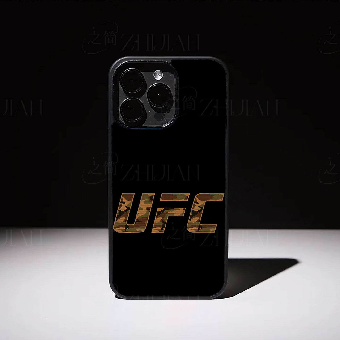UFC迷彩标志磁吸磨砂黑框电镀玻璃手机壳适用苹果iphone17promax华为荣耀X60PRO荣耀MAGIC4PROVIVOS30PROMINI