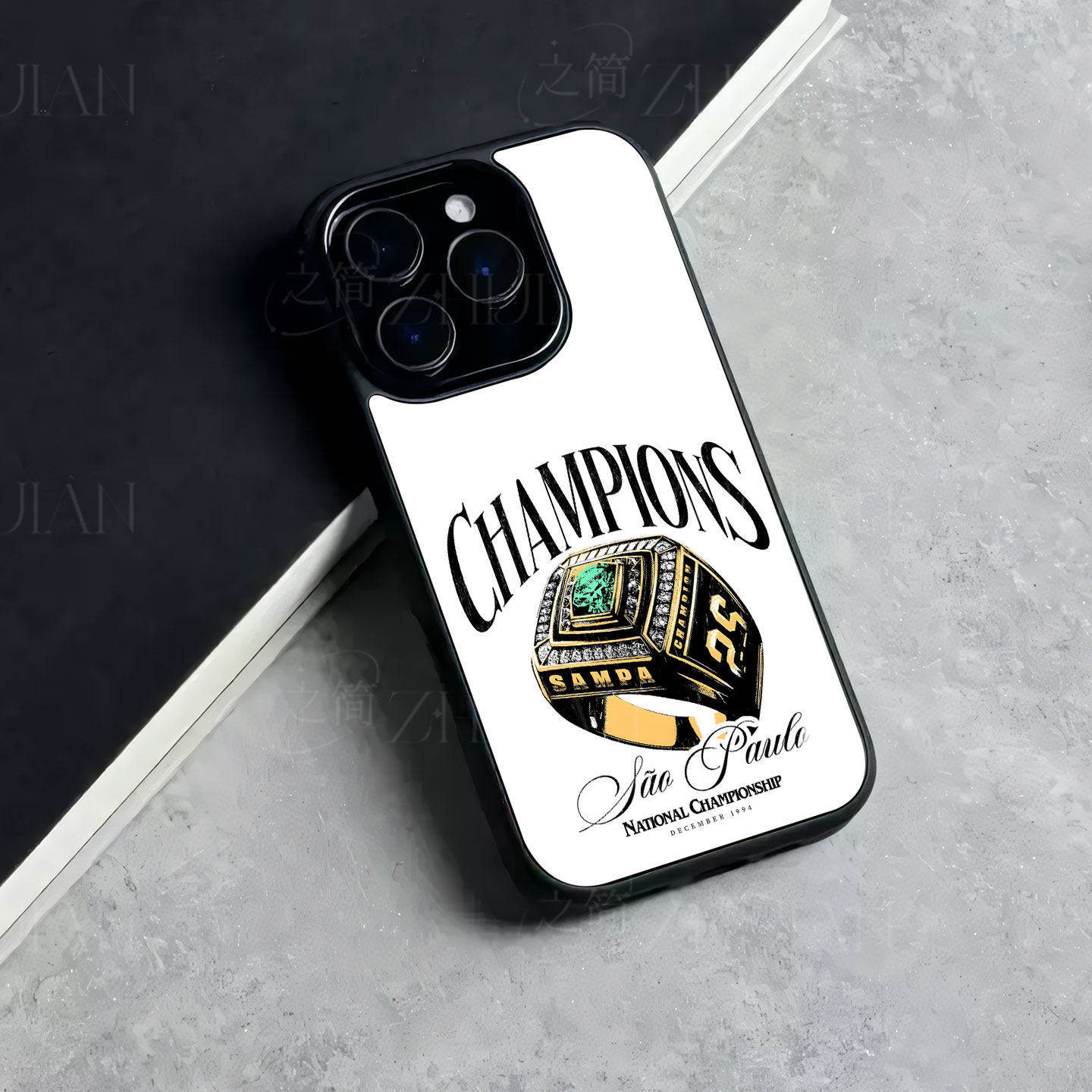 圣保罗冠军戒指磁吸磨砂黑框电镀玻璃手机壳适用苹果iphone17promax华为OPPORENO15PRO红米NOTE14PROPLUSNOVA