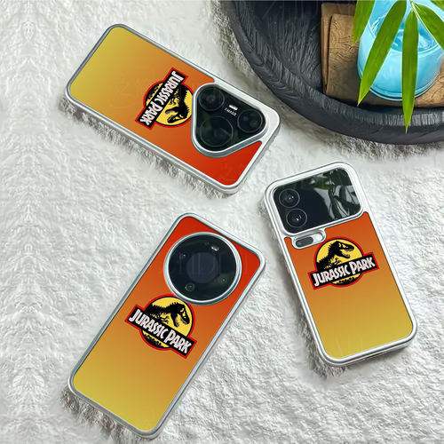 侏罗纪公园磁吸磨砂黑框电镀玻璃手机壳适用苹果iphone17promax华为OPPOFINDX5PRO红米TURBO4PROOPPOFINDX8UL