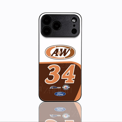 A&W34号赛车磁吸磨砂黑框电镀玻璃手机壳适用苹果iphone17promax华为NOVA12PROVIVOX100SPRO1加ACE3PRO红米NO