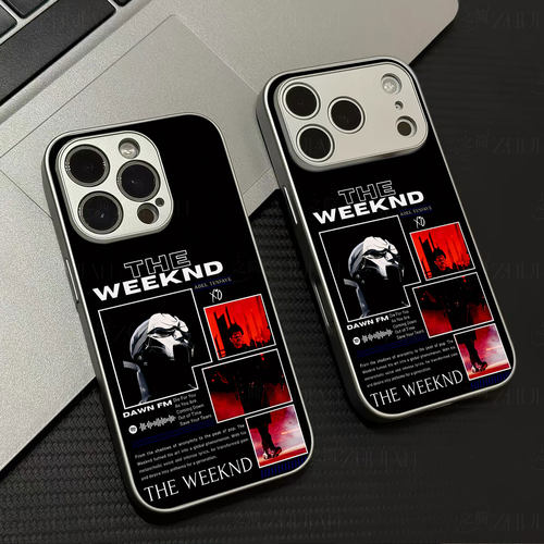 威肯专辑磁吸磨砂黑框电镀玻璃手机壳适用苹果iphone17promax华为IQOO12PROIQOONEO11NOVA14ULTRANOVA9SE