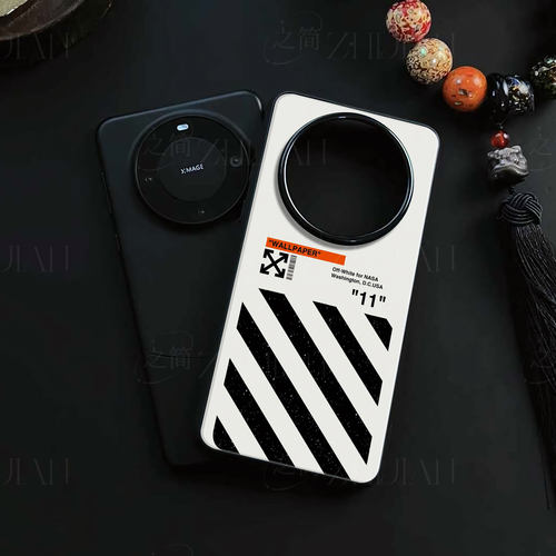 OW联名NASA磁吸磨砂黑框电镀玻璃手机壳适用苹果iphone17promax华为荣耀60SEP40PRO小米14PROMATE40PROPLUS