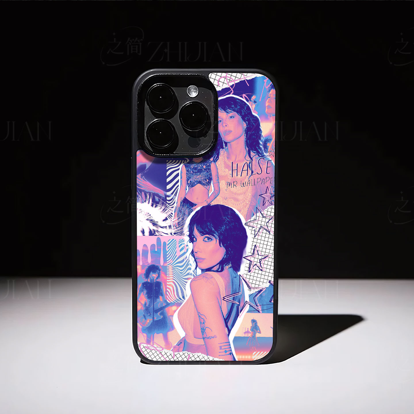 海尔希磁吸磨砂黑框电镀玻璃手机壳适用苹果iphone17promax华为荣耀80PROVIVOS18PROVIVOX100SPROOPPOFINDX8U