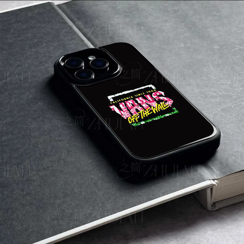 万斯复古印花磁吸磨砂黑框电镀玻璃手机壳适用苹果iphone17promax华为VIVOX100ULTRAPROMAX11/12/VIVOX300SIQ