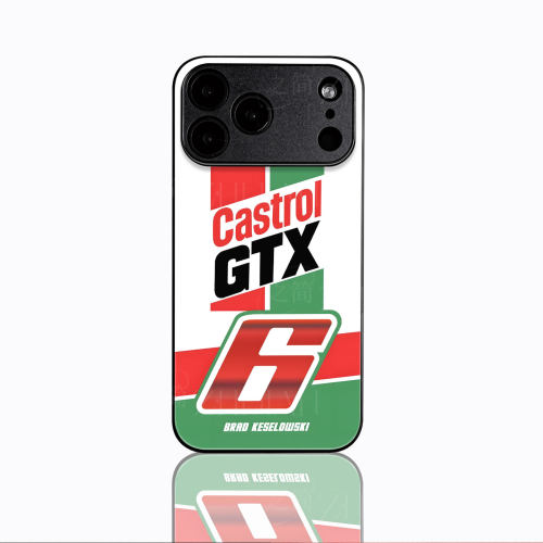 嘉实多GTX6磁吸磨砂黑框电镀玻璃手机壳适用苹果iphone17promax华为OPPOFINDX9SPRONOVA8SEOPPORENO10PROPLUS