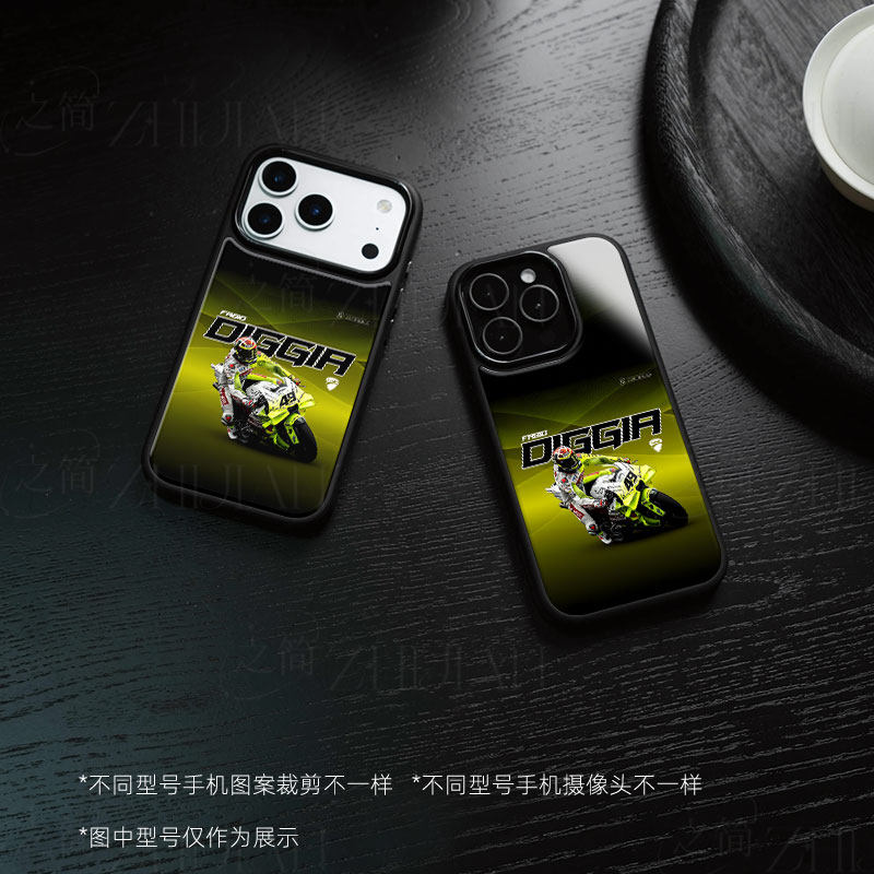 49号摩托手磁吸磨砂黑框电镀玻璃手机壳适用苹果iphone17promax华为NOVA14活力版小米15SPROPURA90PROMAXPROM