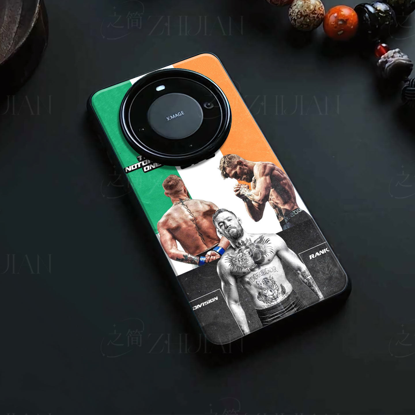 UFC康纳麦格雷戈磁吸磨砂黑框电镀玻璃手机壳适用苹果iphone17promax华为IQOO12PROOPPORENO13PRO小米13PRO荣