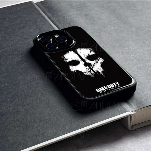 使命召唤幽灵磁吸磨砂黑框电镀玻璃手机壳适用苹果iphone17promax华为红米K90PROMAX1加ACE2V1加12NOVA13