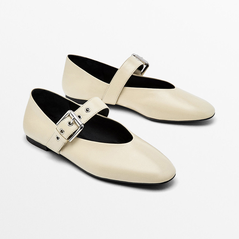 西班牙M.D原单女鞋玛丽珍单鞋真皮裂纹牛皮浅口一字带皮带扣平底,女鞋,玛丽珍鞋,淘宝优惠券,粉丝福利购,淘宝优惠卷