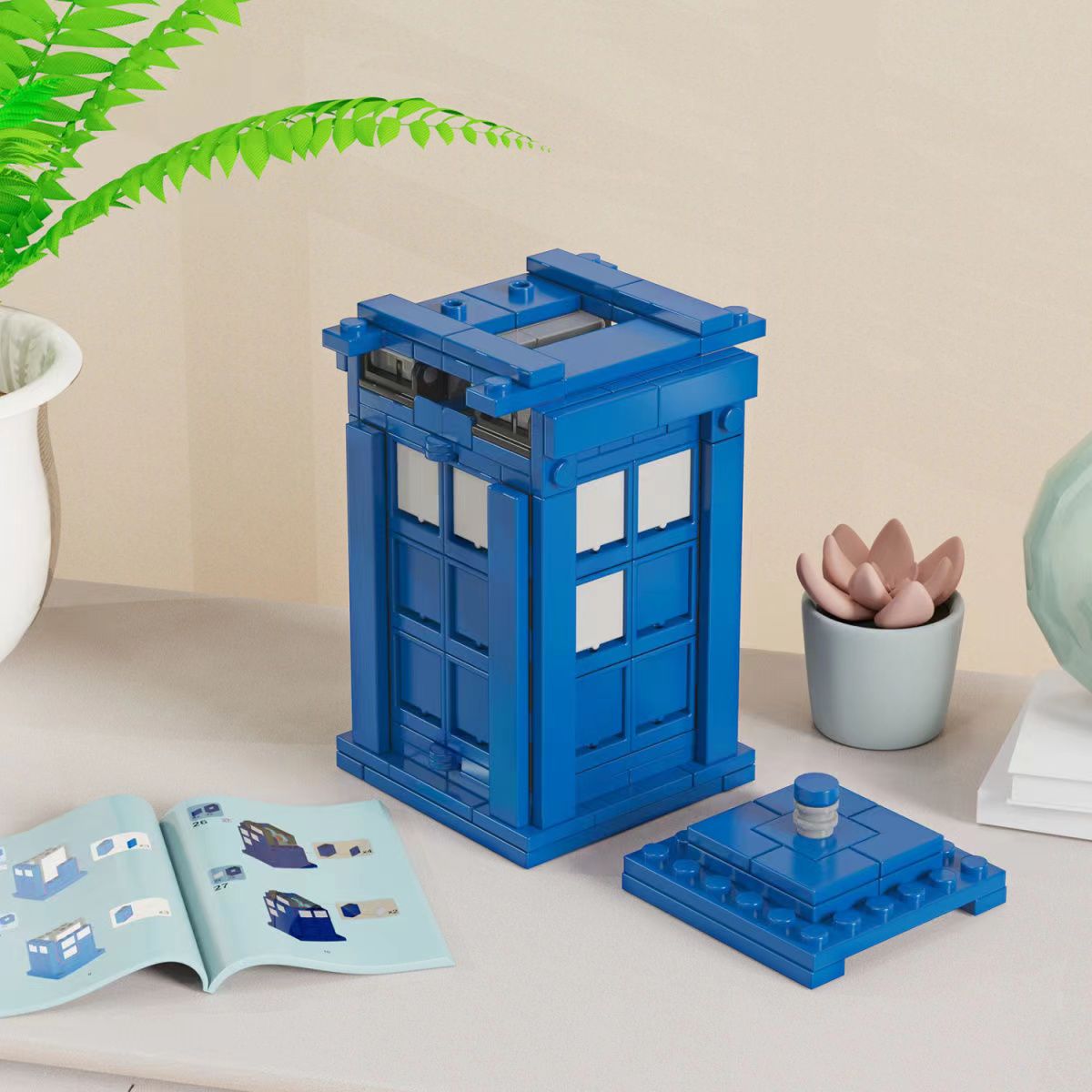 MOC创意神秘博士中国拼插积木